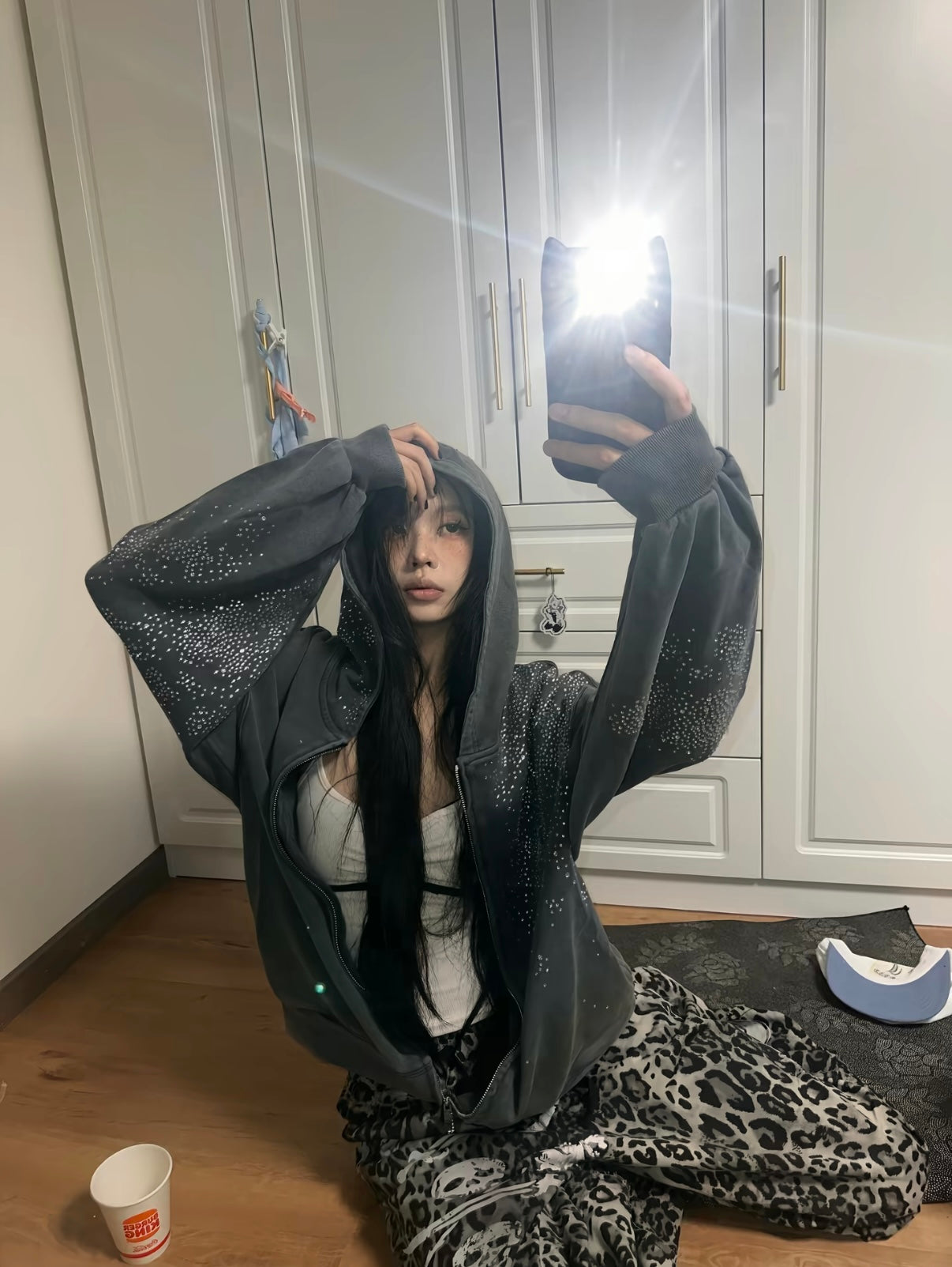 SCORPIONO1R Hand-Embellished Washed Streetwear Set