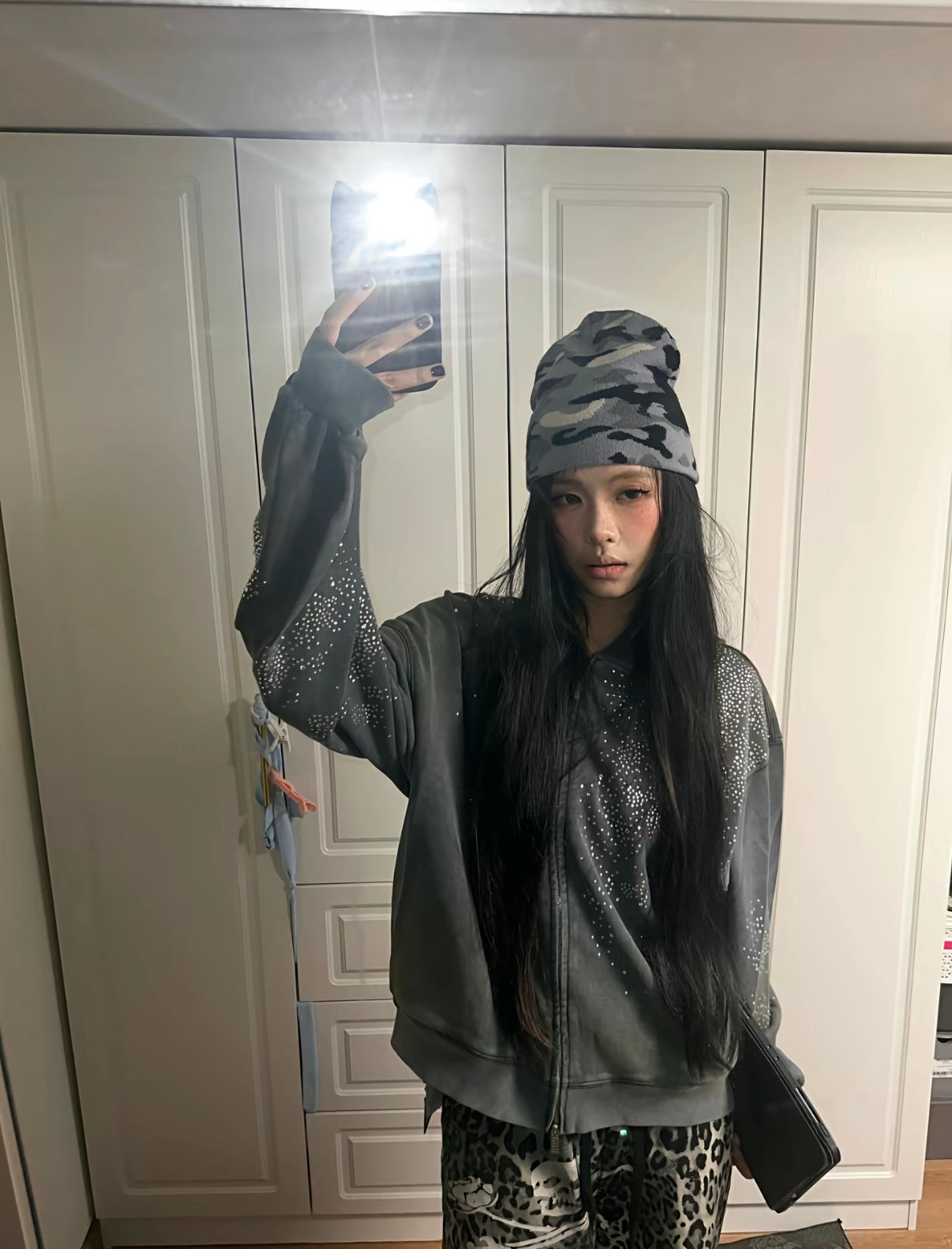 SCORPIONO1R Hand-Embellished Washed Streetwear Set