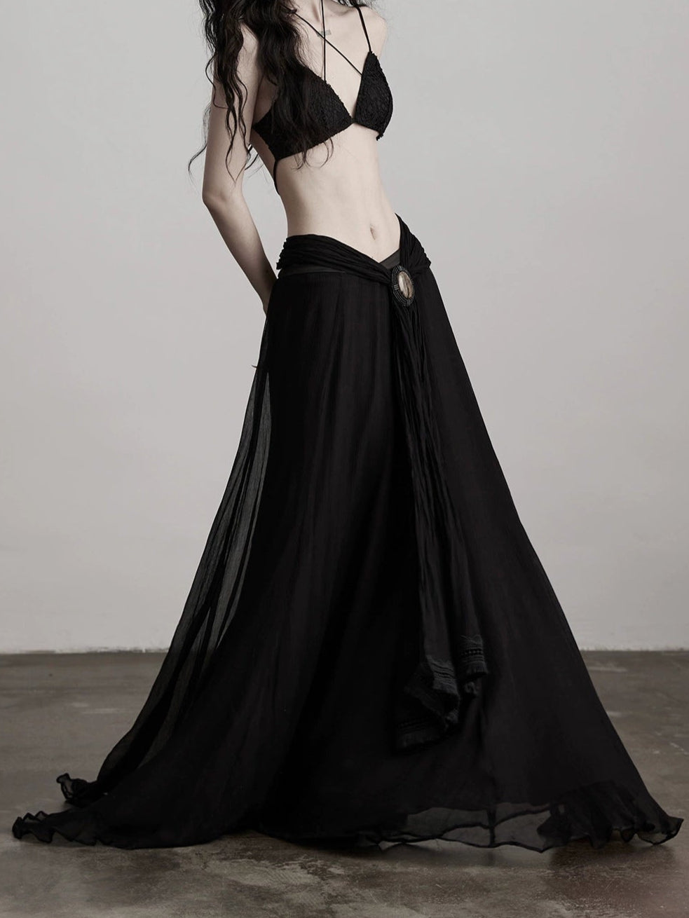 Scorpio No1r "Arachne's Embrace" cobweb hollow double-layer adjustable suspender corset women's inner and outer sleeveless tops