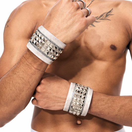 Fourth3ex 25FW Horsehair Rivet Bracelet Men's and Women's Niche Abi Accessories Rap Hip Hop Punk Bracelet