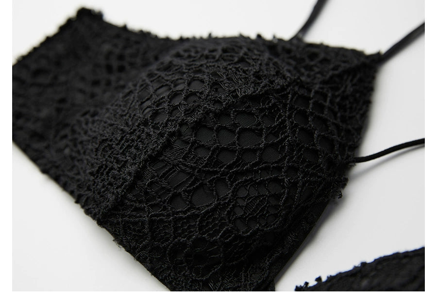 Scorpio No1r "Arachne's Embrace" cobweb hollow double-layer adjustable suspender corset women's inner and outer sleeveless tops