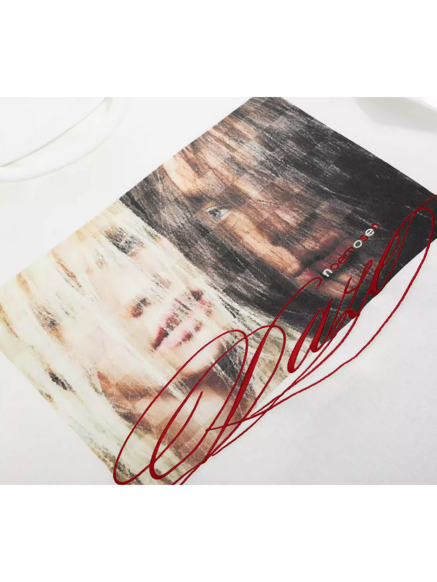 Scorpio No1r 2000S Millennium Electronic Psychedelic ''Portrait print embroidered front shoulder short sleeves