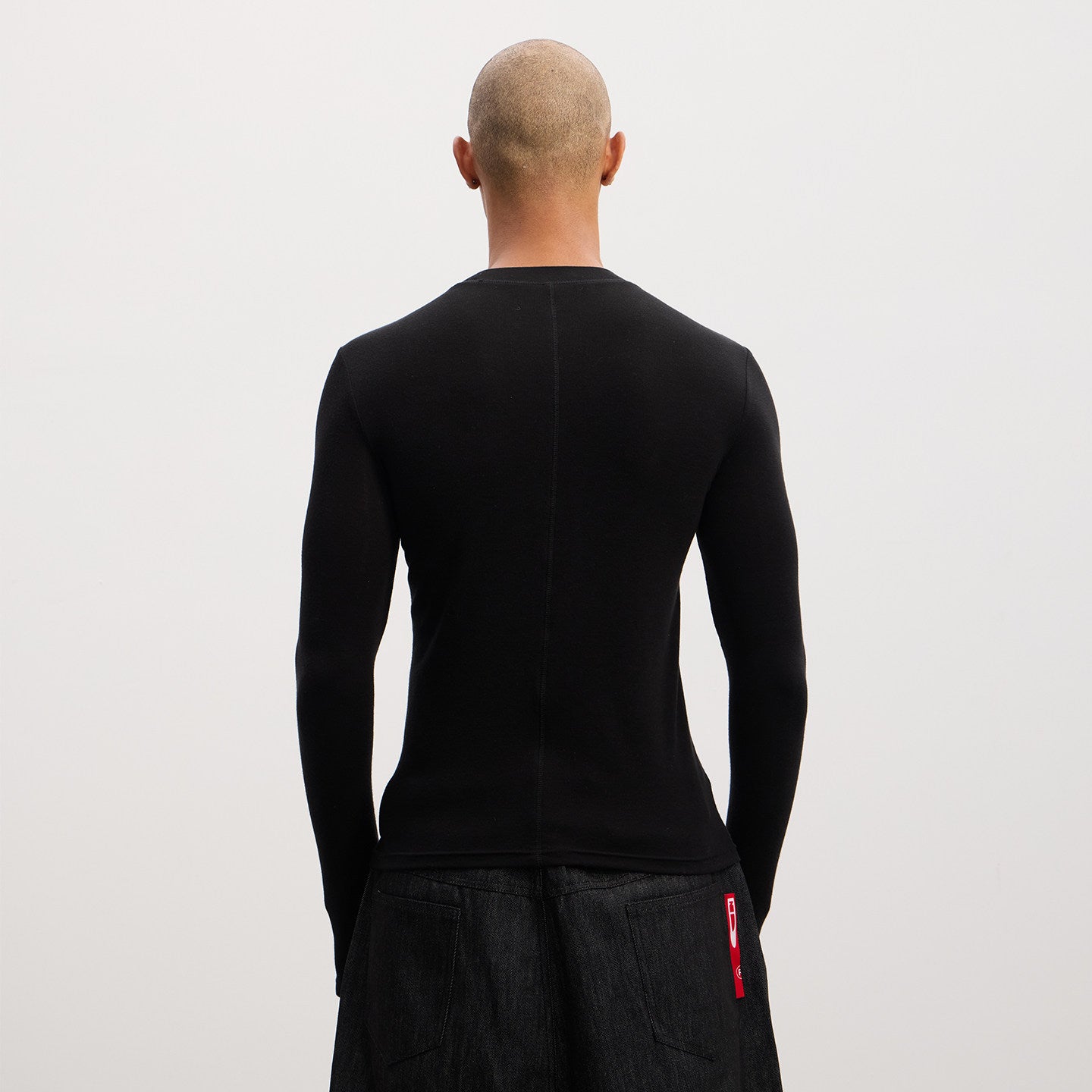 DND4DES Diamond opium print stretch slim wool blend with a priming long-sleeved T-shirt with ninja cuffs