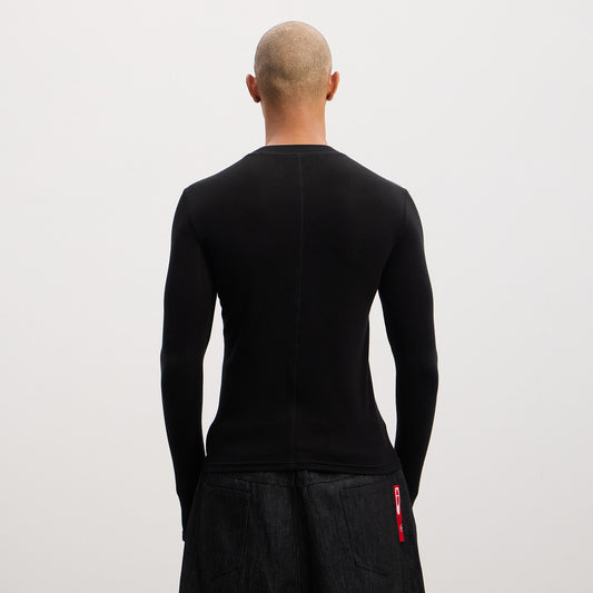 DND4DES Diamond opium print stretch slim wool blend with a priming long-sleeved T-shirt with ninja cuffs