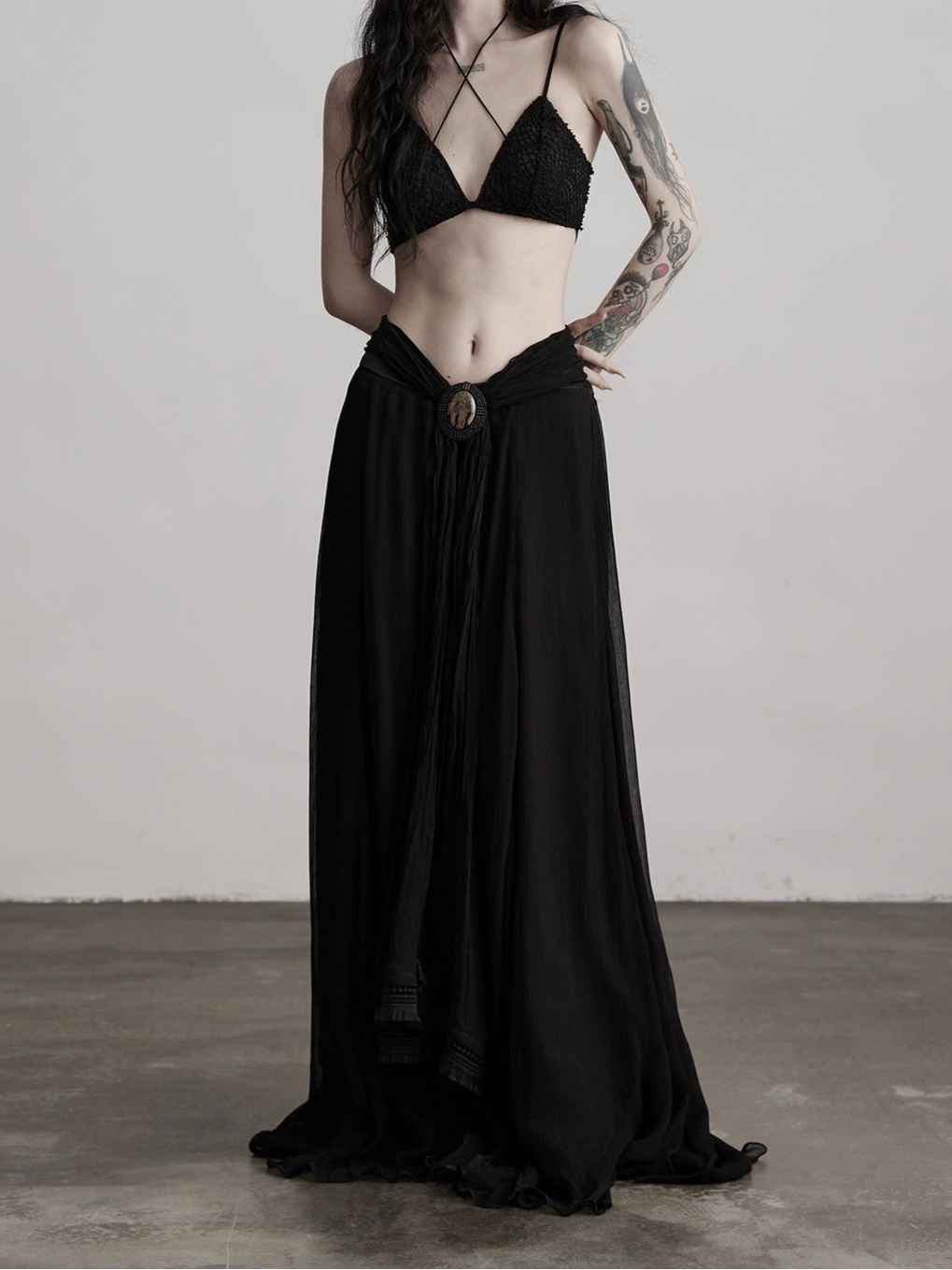 Scorpio No1r "Arachne's Embrace" cobweb hollow double-layer adjustable suspender corset women's inner and outer sleeveless tops