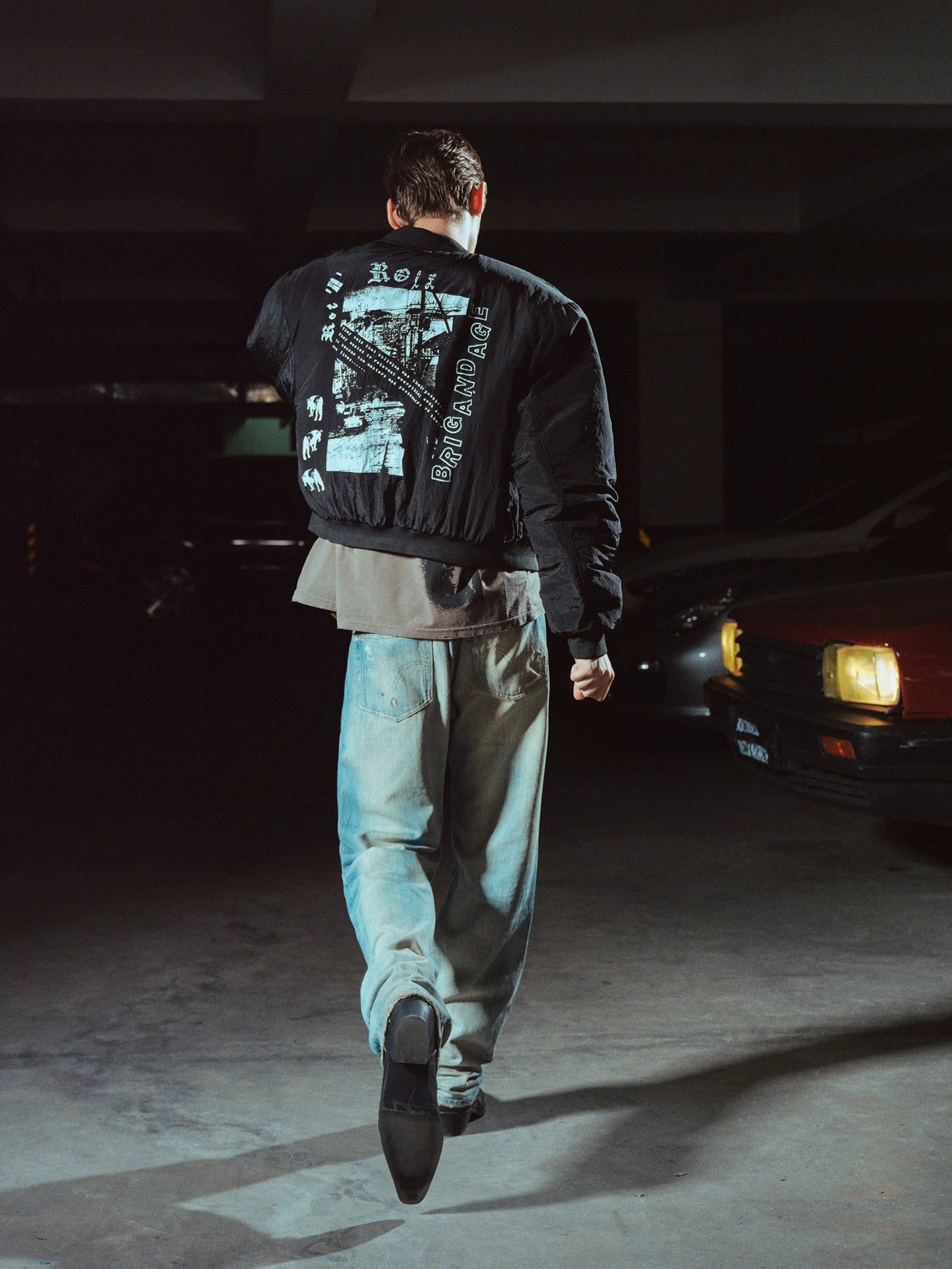 RICHILL MELANCHOLY Medal Print Air Force Jacket Cotton Jacket