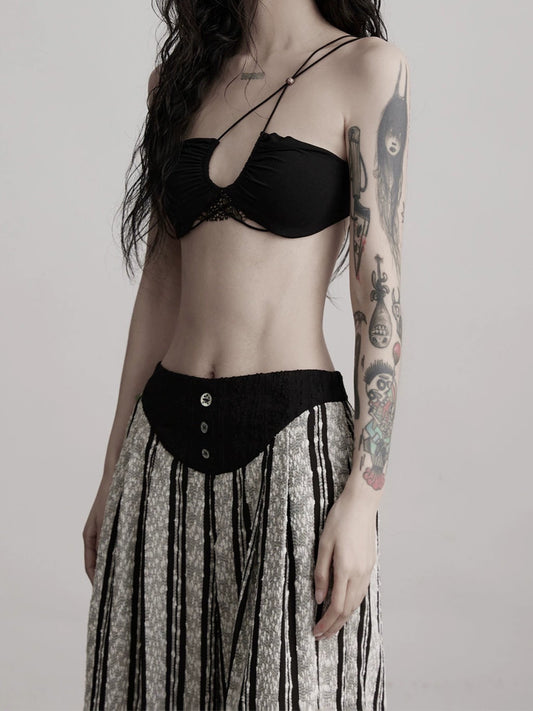 Scorpio No1r  "Dangerous Line" Four Seasons Wears Modal Beaded Underwear and Bandeau Camisole Top
