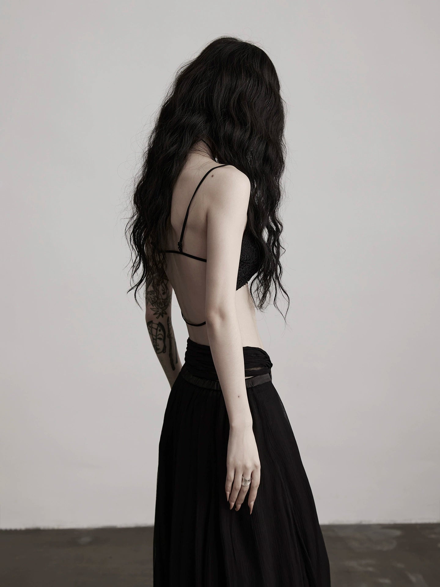 Scorpio No1r "Arachne's Embrace" cobweb hollow double-layer adjustable suspender corset women's inner and outer sleeveless tops