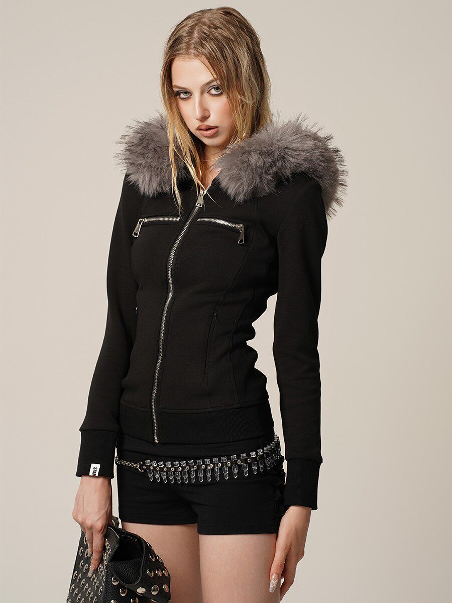 Scorpio No1r Black White Slim Sweatshirt