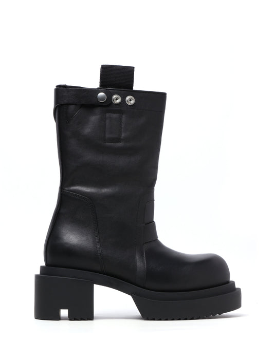 RICK OWENS Pull On Bogun Leather Boots Negro